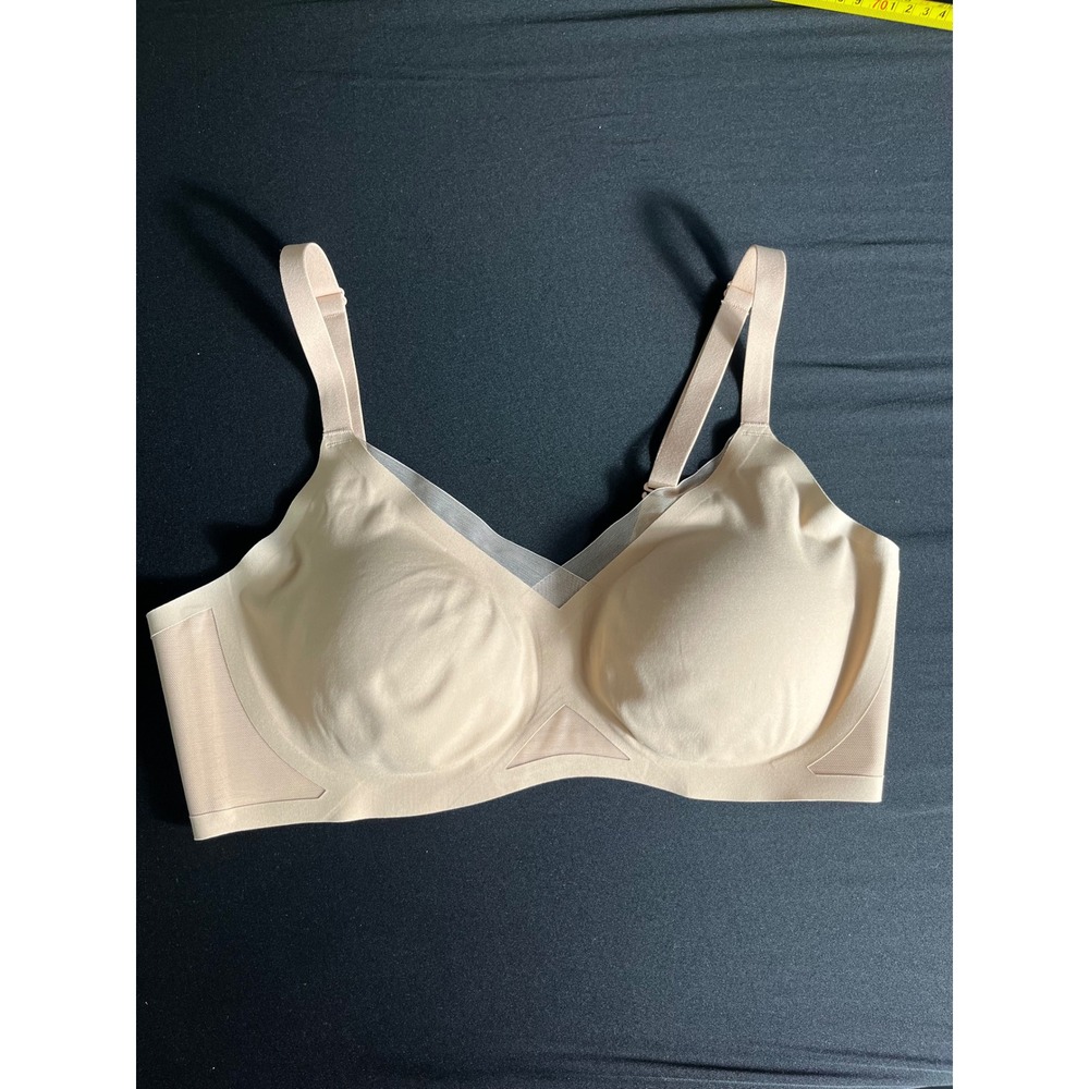 Honeylove Crossover Bra Sand Beige Nude Wireless Mesh Support Medium LWBR0302